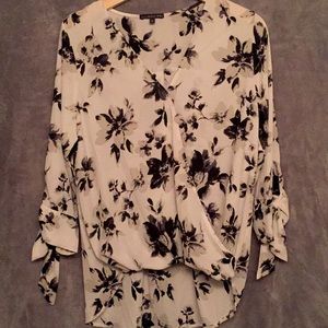 3/4 Sleeve High Low Blouse